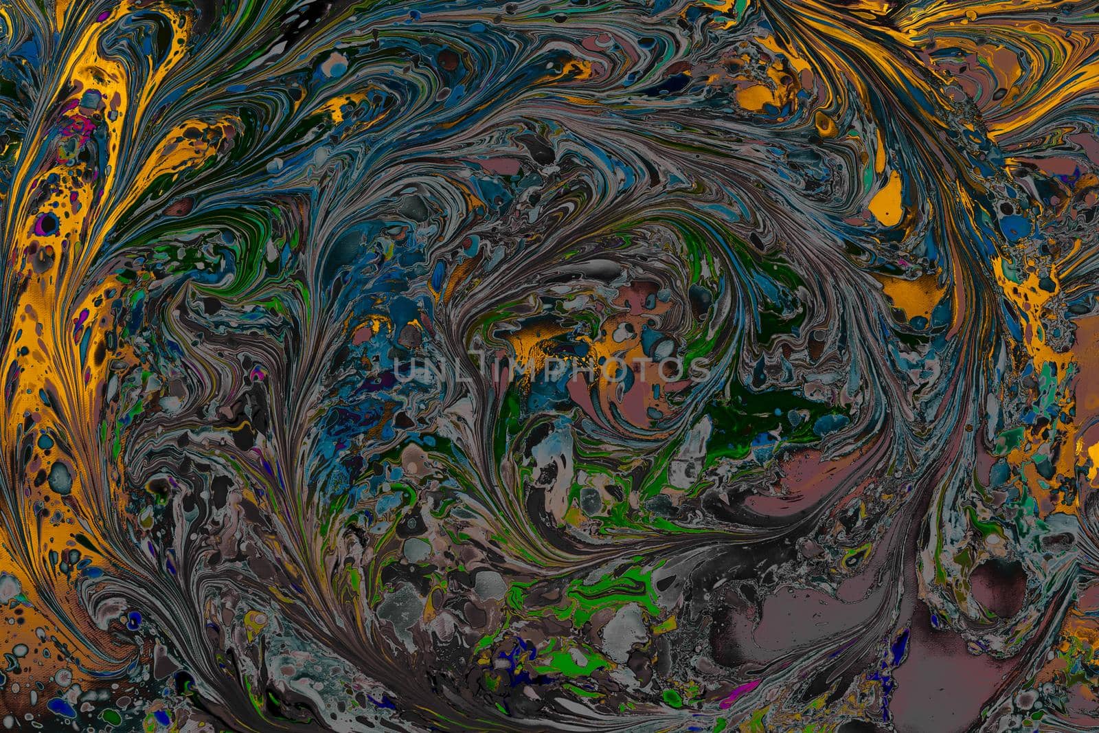 Traditional Ottoman Turkish abstract marbling art patterns as background
