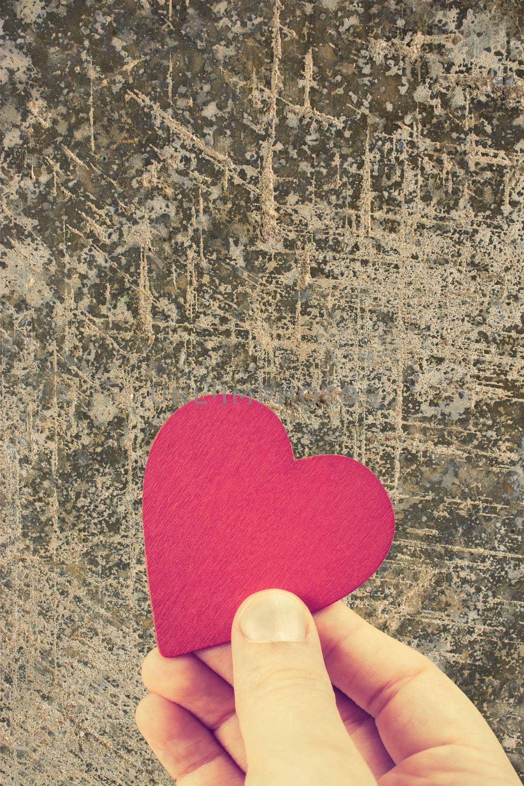Red heart shaped object as valentine day concept by berkay