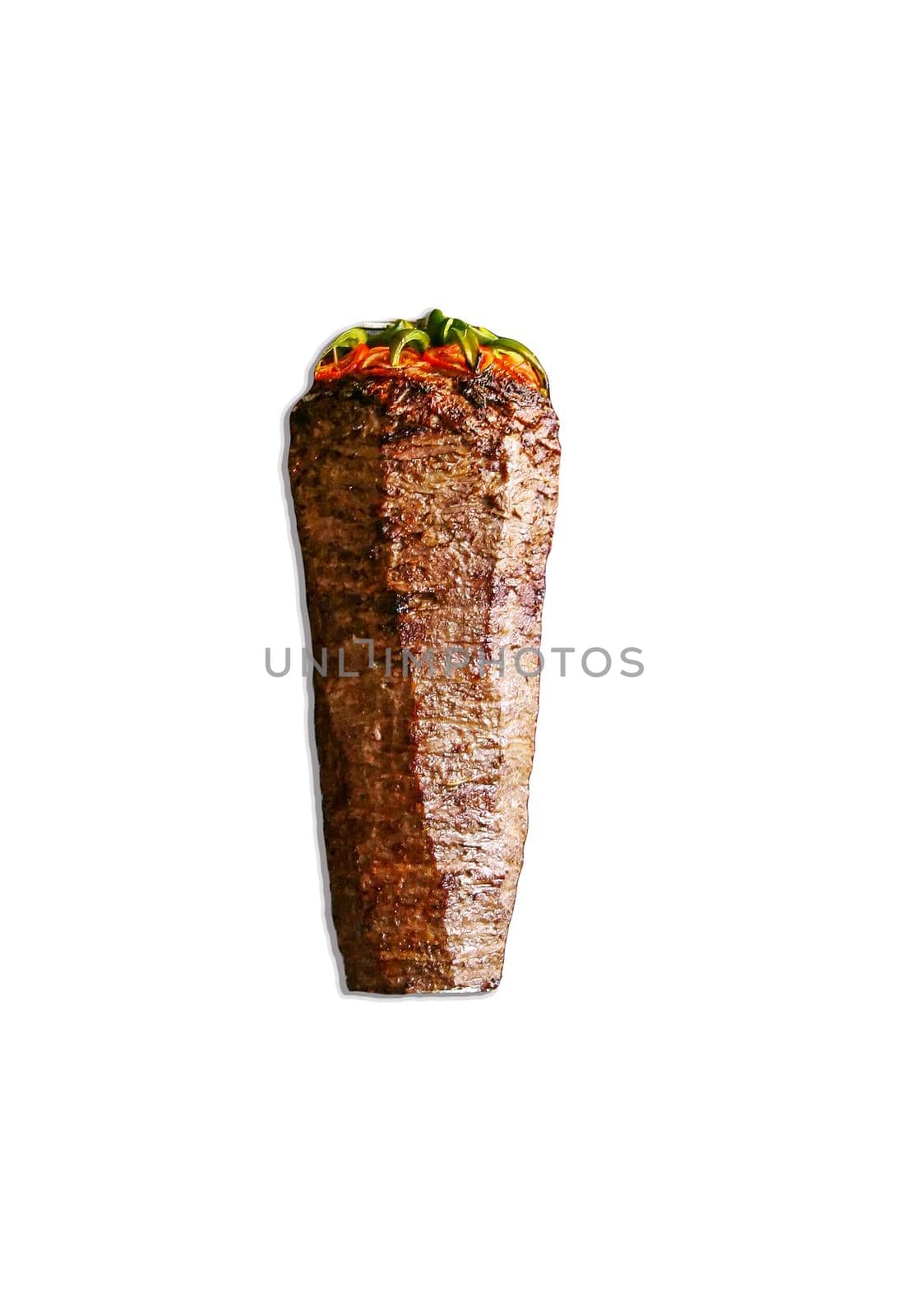 Turkish dish Döner Kebab as a turning roast