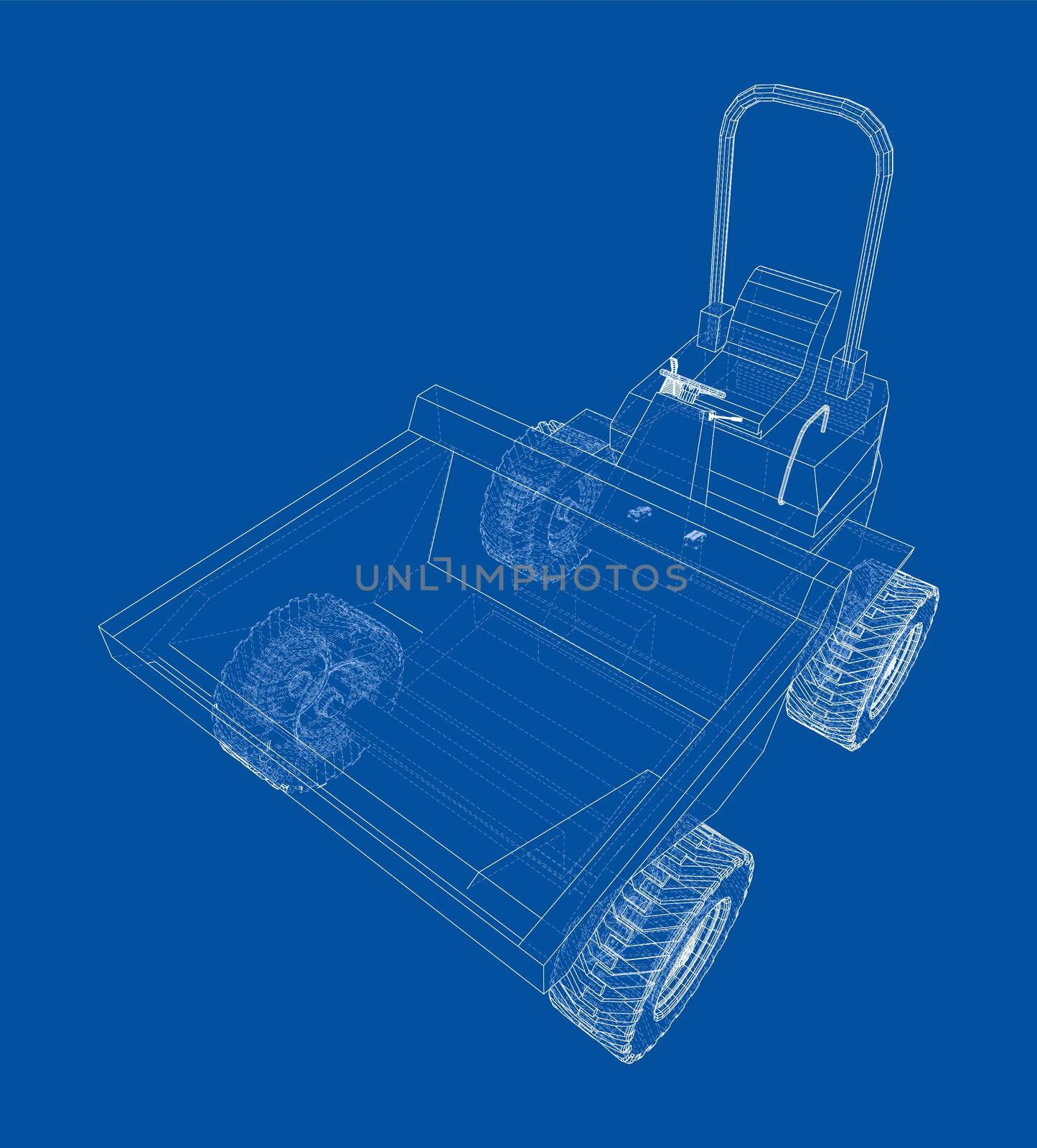 Dumper Truck. 3d illustration by cherezoff