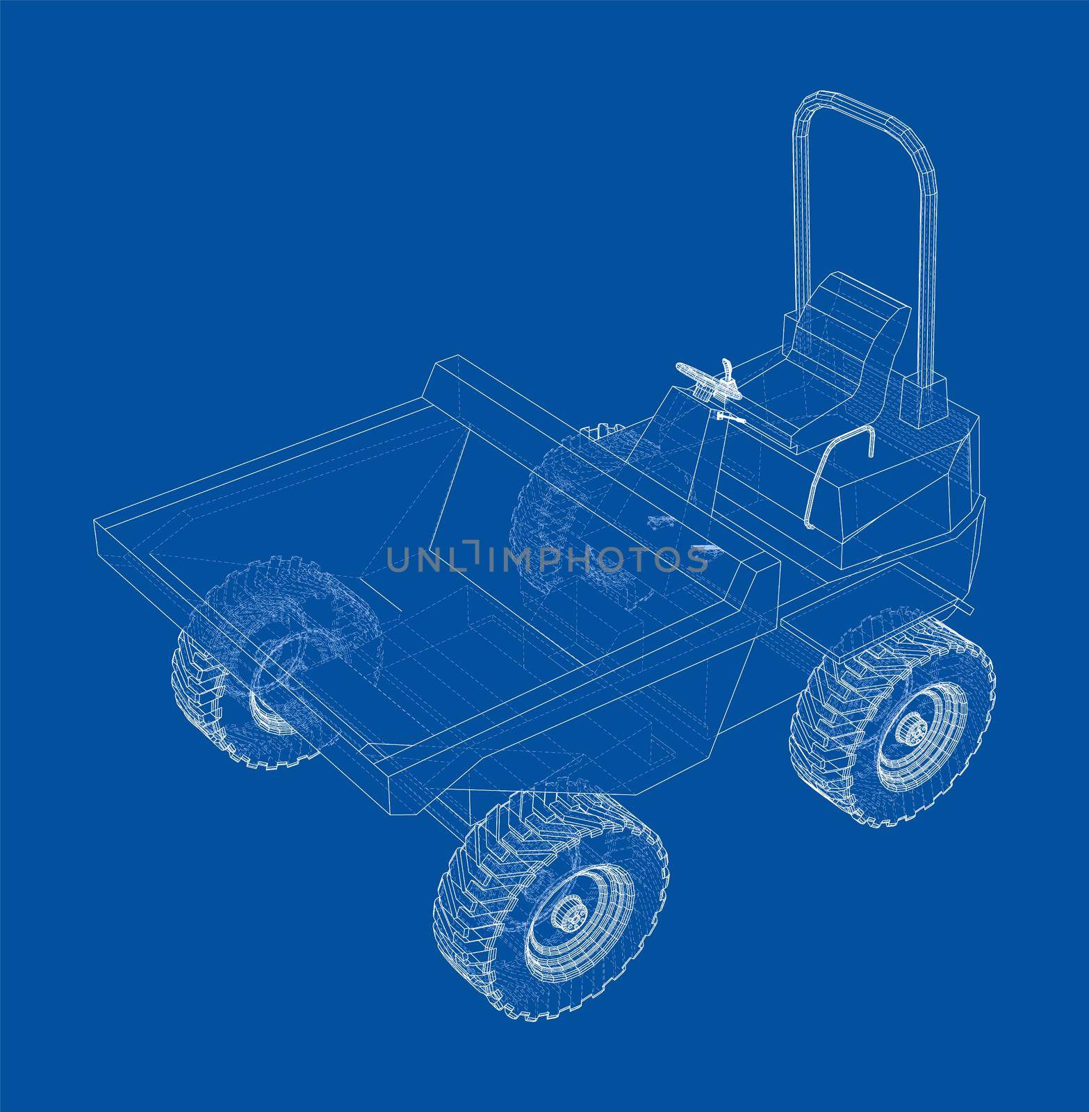 Dumper Truck. 3d illustration by cherezoff