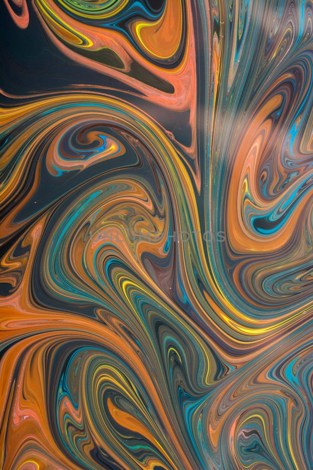Abstract marbling art patterns as colorful background by berkay