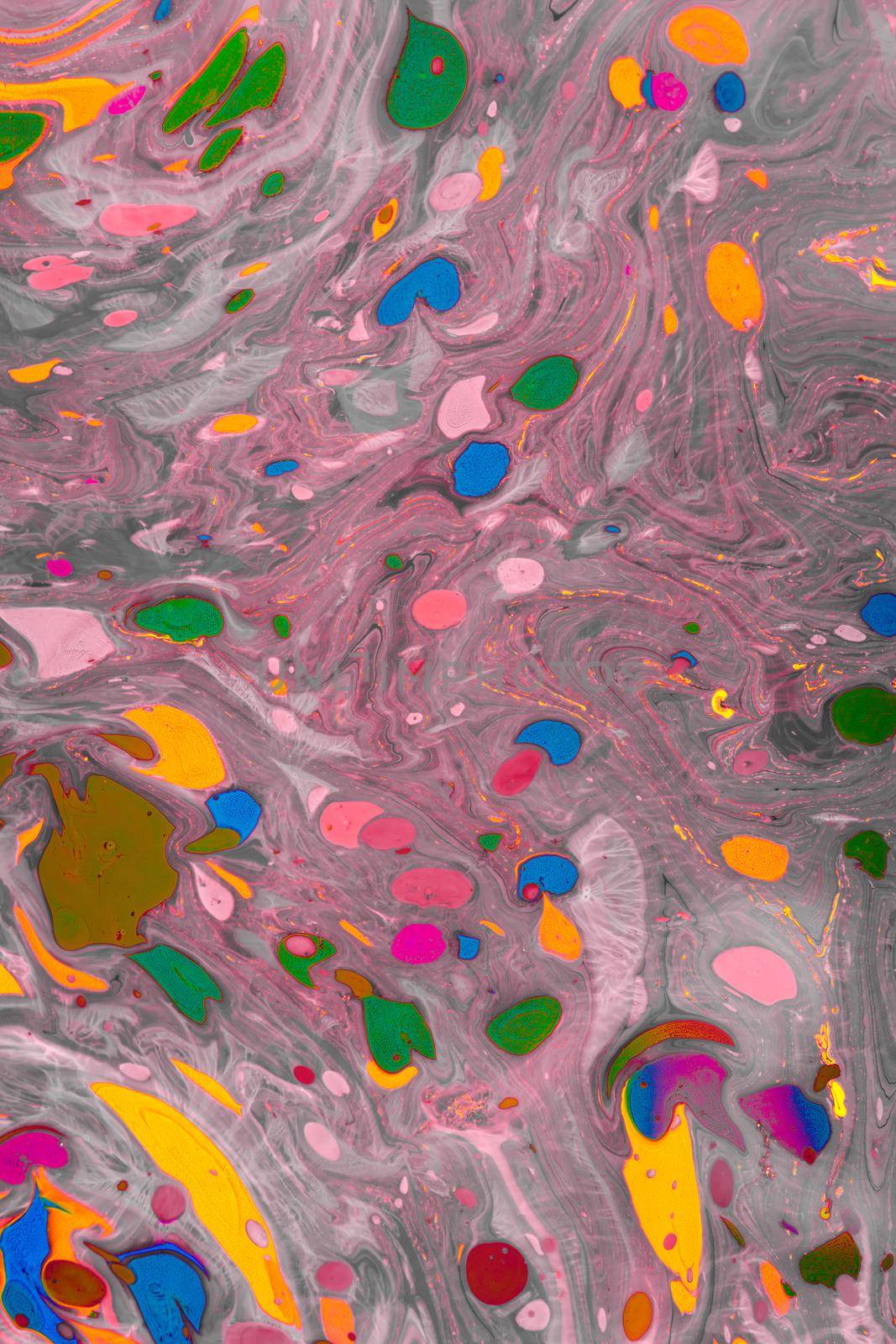 Abstract marbling art patterns as colorful background by berkay