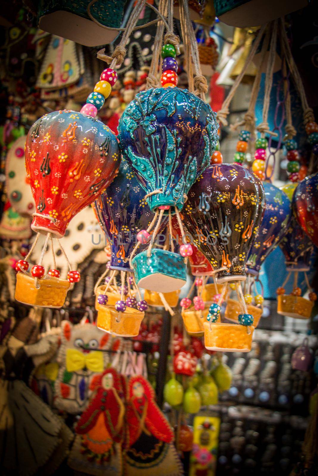 Little model colorful hot air balloons by berkay