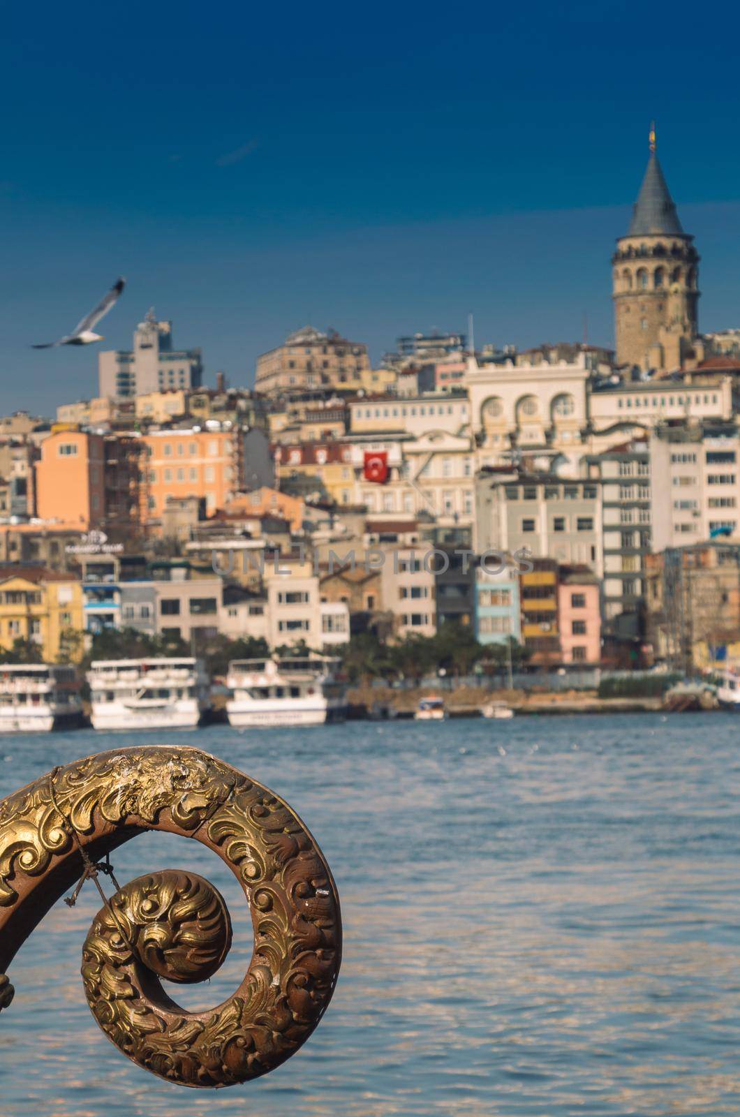 View of the Galata Tower from the Golden Horn  by berkay