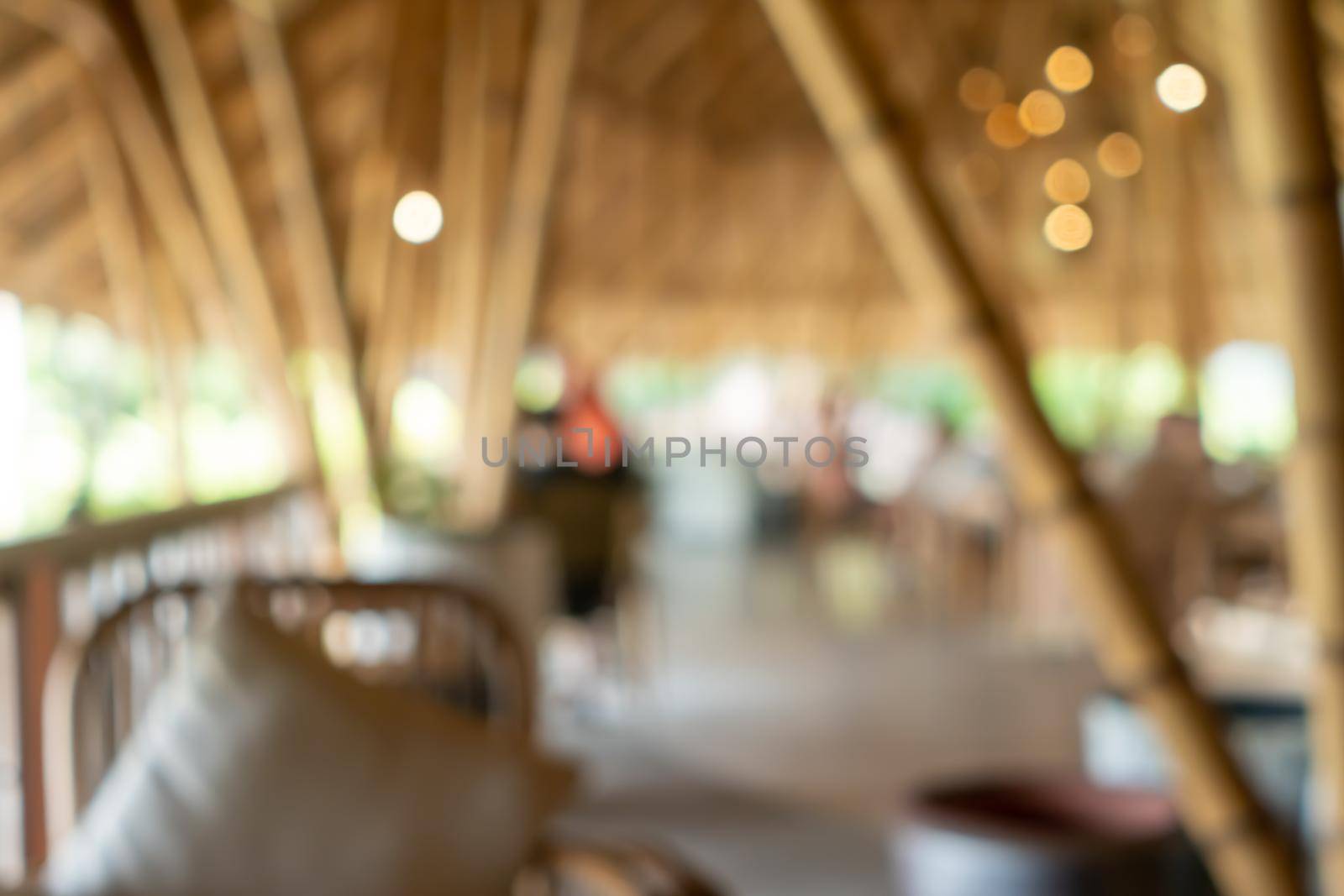 Blur coffee and restutant cafe with customers background. by Suwant