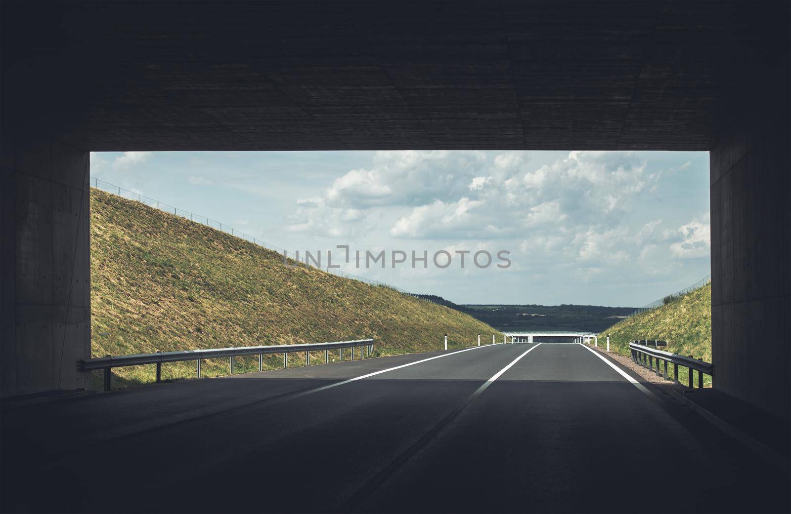 Wide Highway Concrete Tunnel in Northern Austria by welcomia