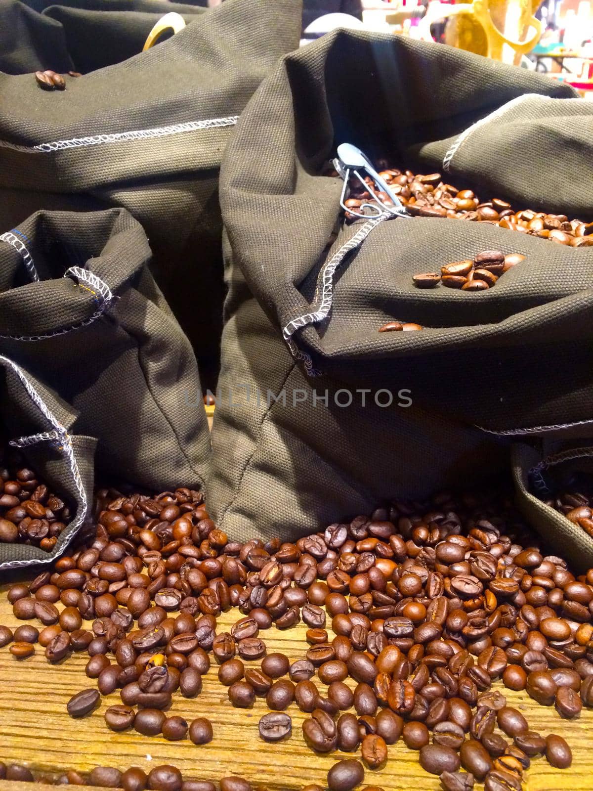 coffee beans on bags by keko64