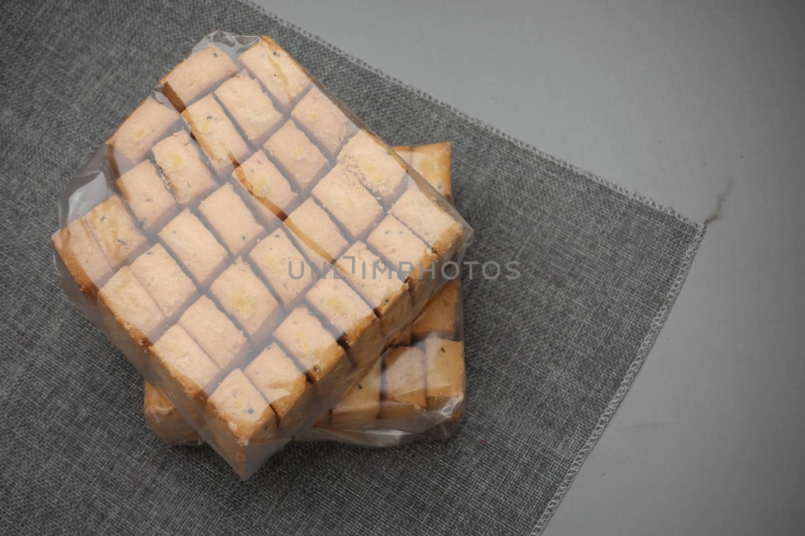 close up of sweet cookies on wooden table .
