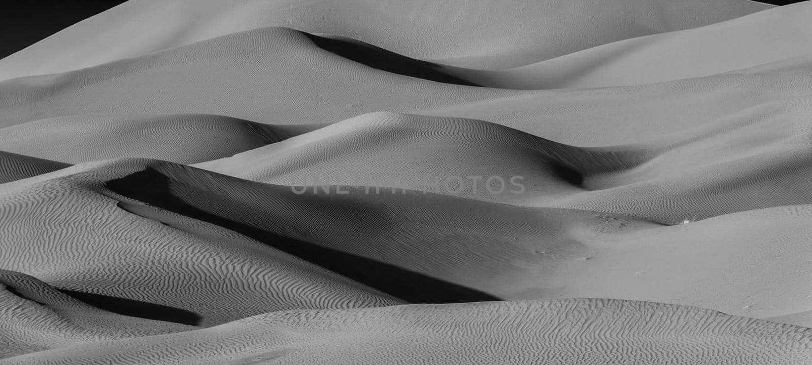 Panoramic view of sand dunes at Sahara Desert,Morocco