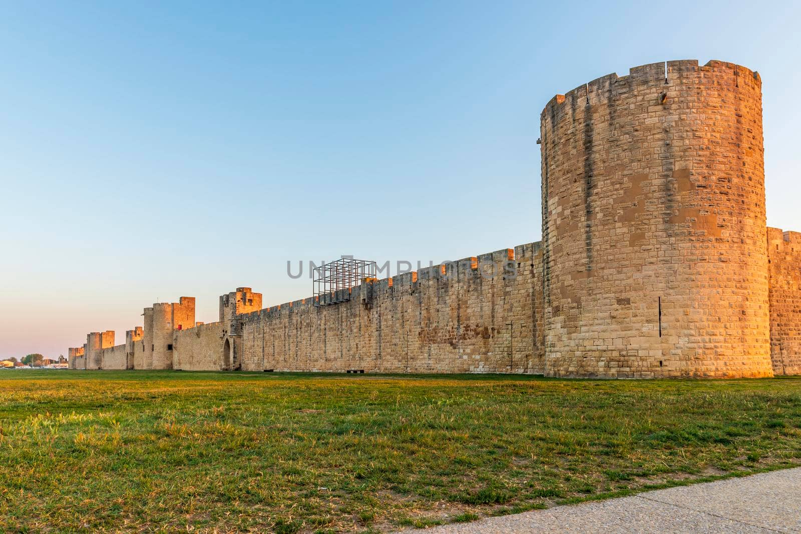 Ramparts of the town of Aigues Mortes, in the Gard, in Occitanie, France by Frederic