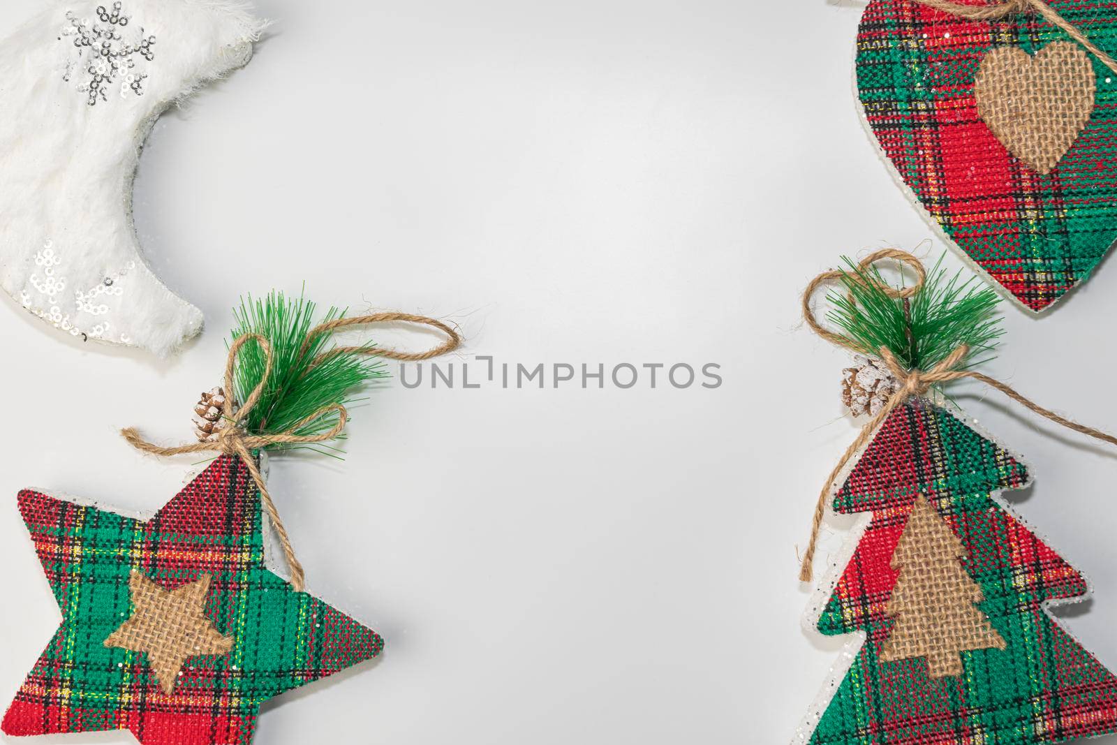 christmas toys on a white background isolate by roman112007