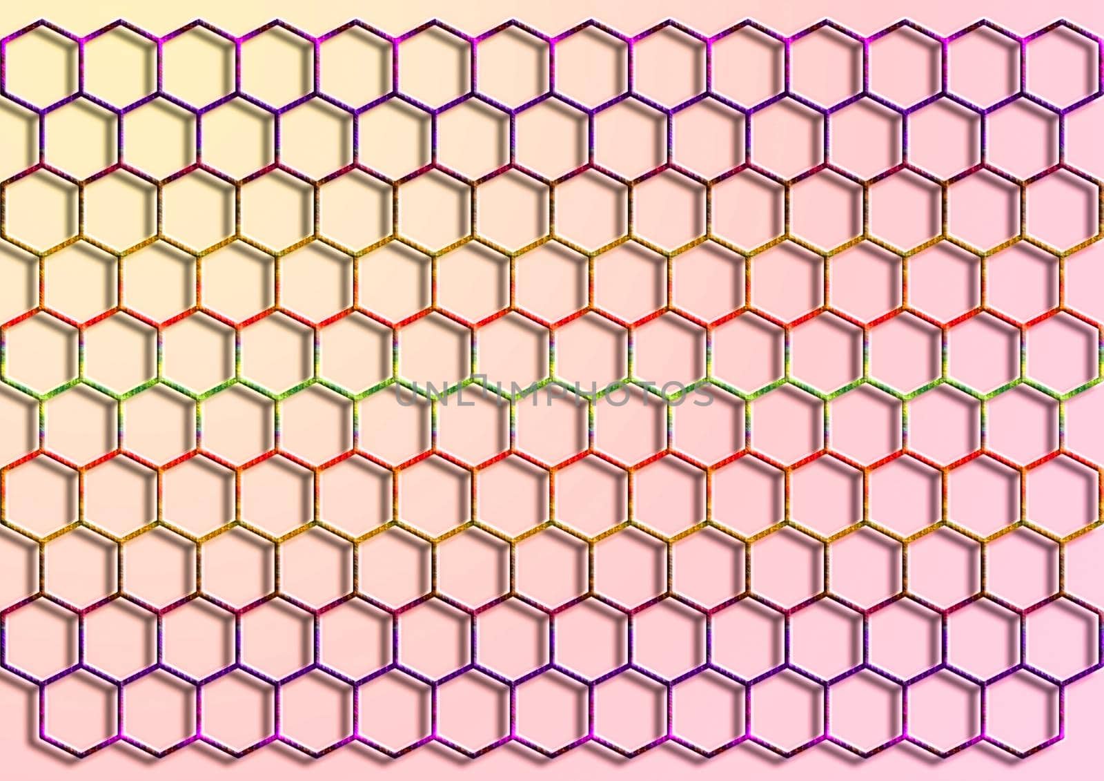 Abstract background in the form of honeycombs