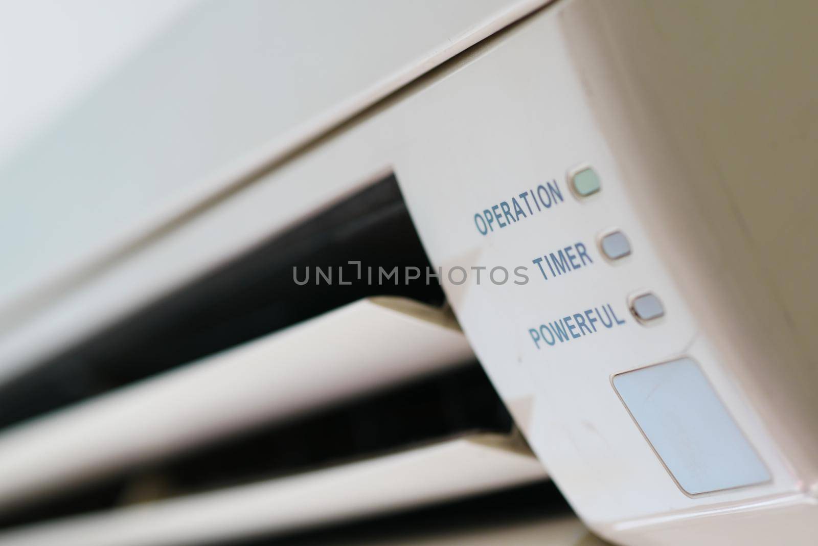 detail shot of flat air conditioner .