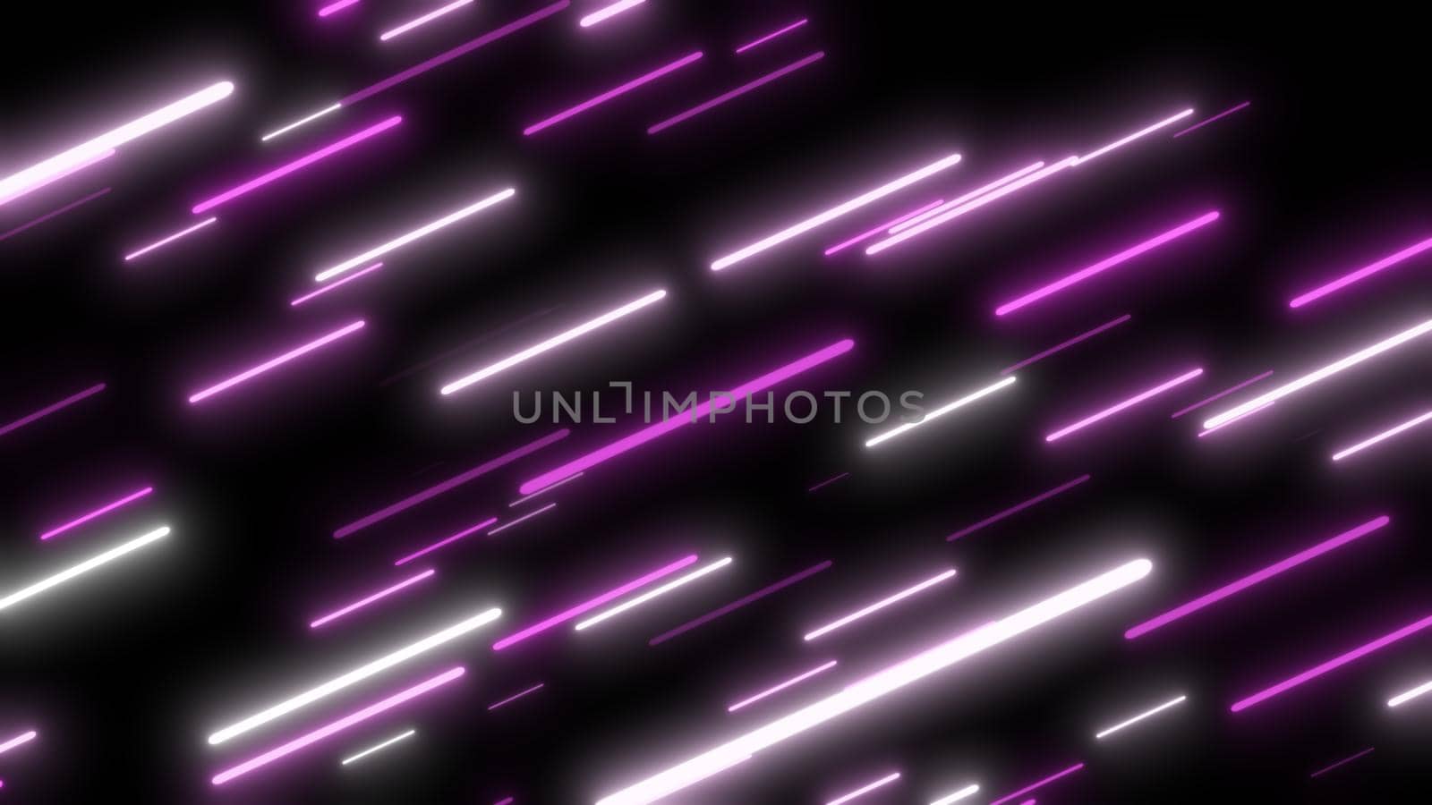 Pink flying neon lights abstract background. Bright neon line designed background. texture with lighting, art of colors combination