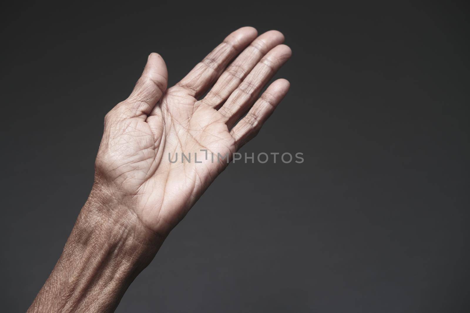 close up of hands of a elderly person ,