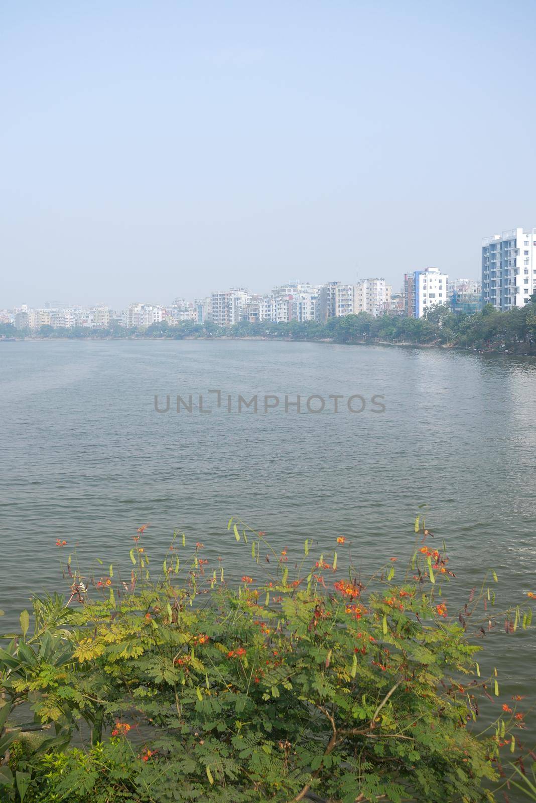 financial and residential buildings in dhaka city in bangladesh,