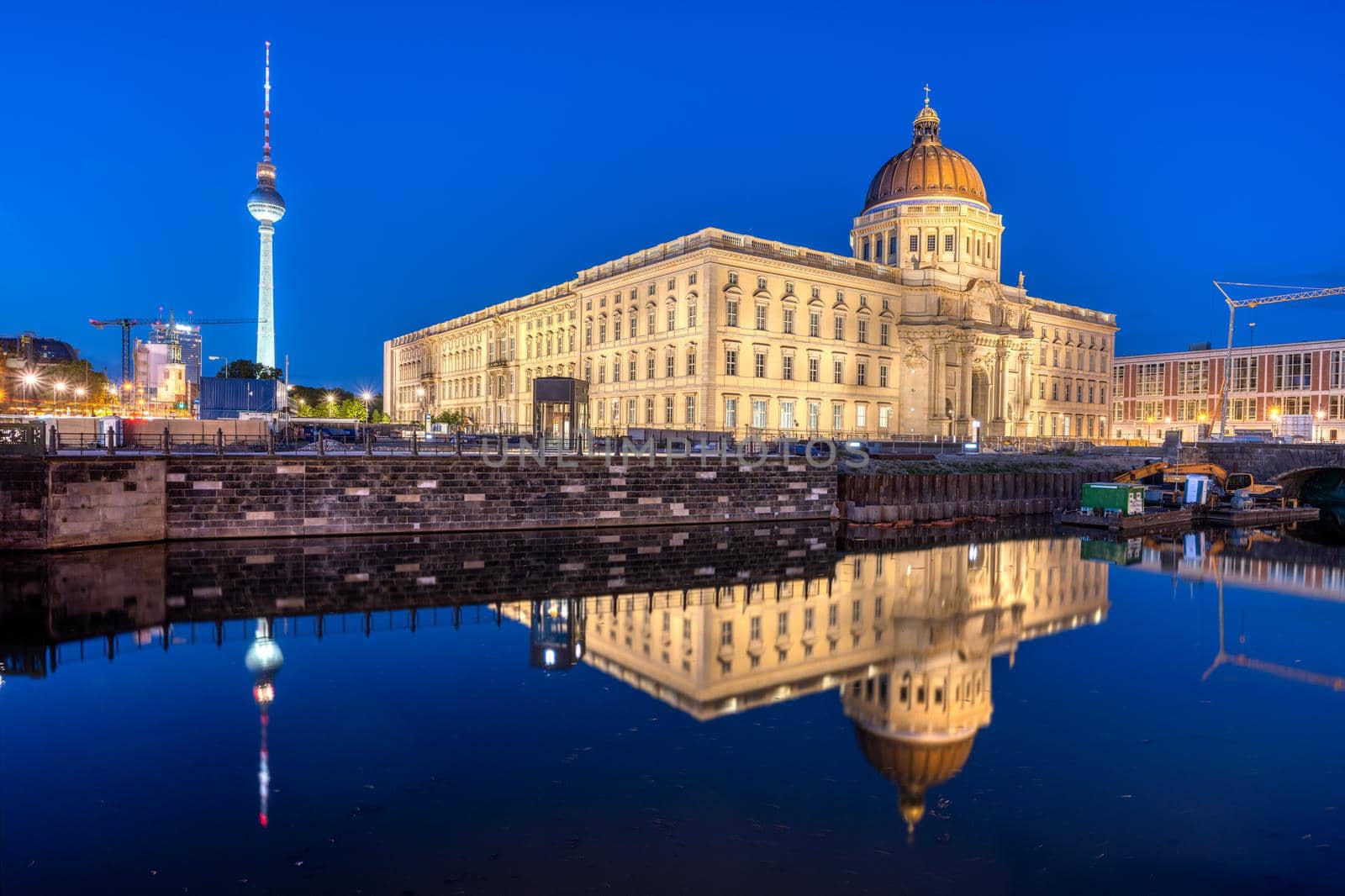 The reconstructed Berlin City Palace and the Television Tower by elxeneize