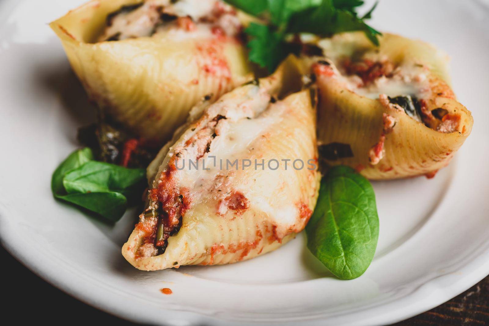 Stuffed pasta with ground beef, spinach and cheese by Seva_blsv
