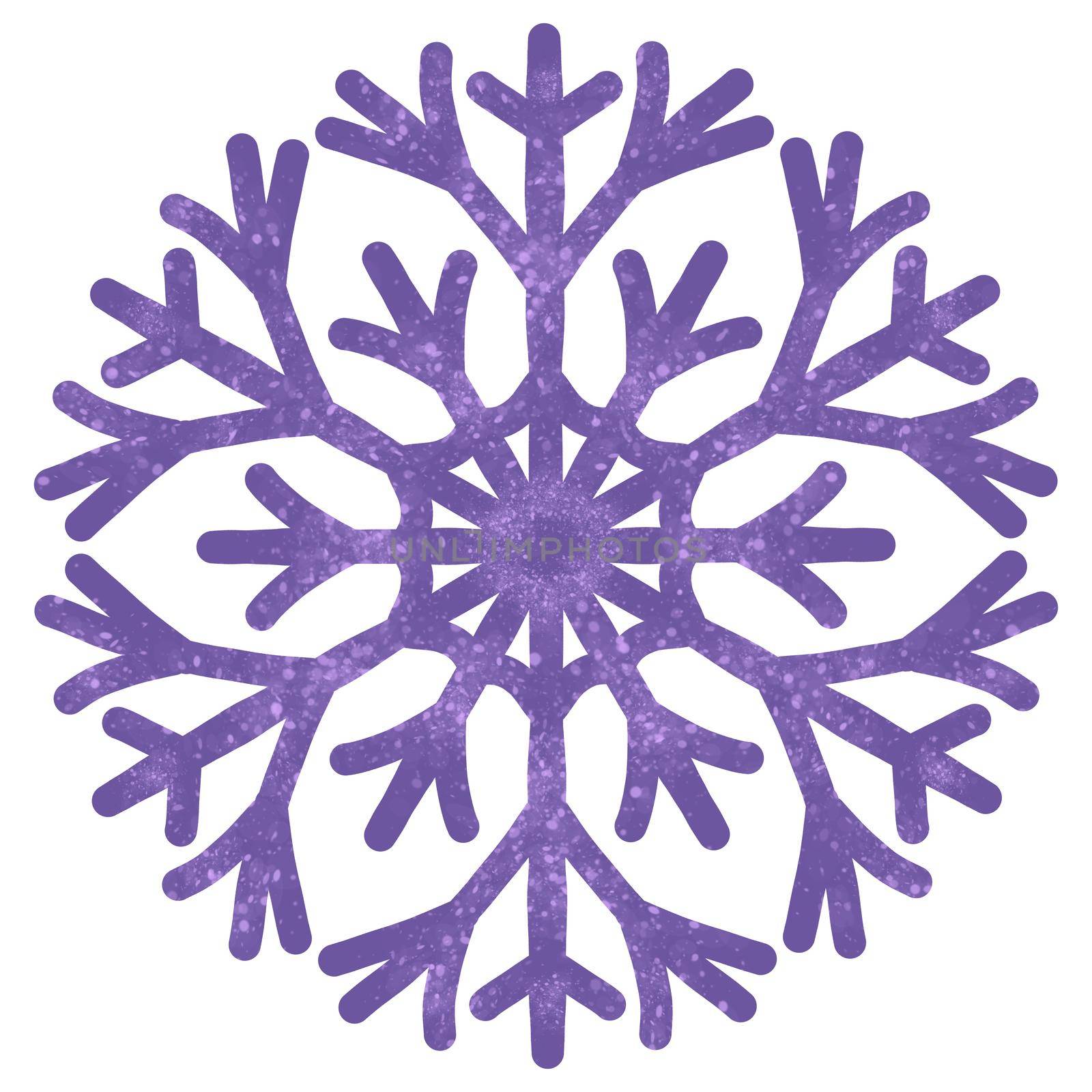 paint watercolor snowflakes illustration. Holiday traditional decoration, sign of winter, cold weather, symbol of unique beauty. Hand painted drawing, isolated on white background.