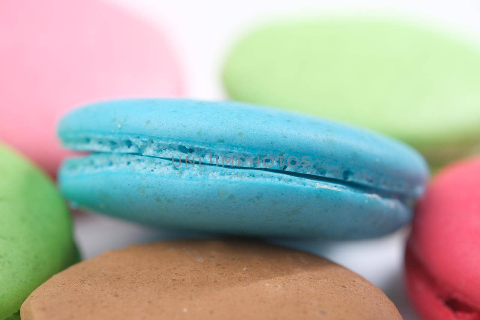 Close up of macaroon in a bowl