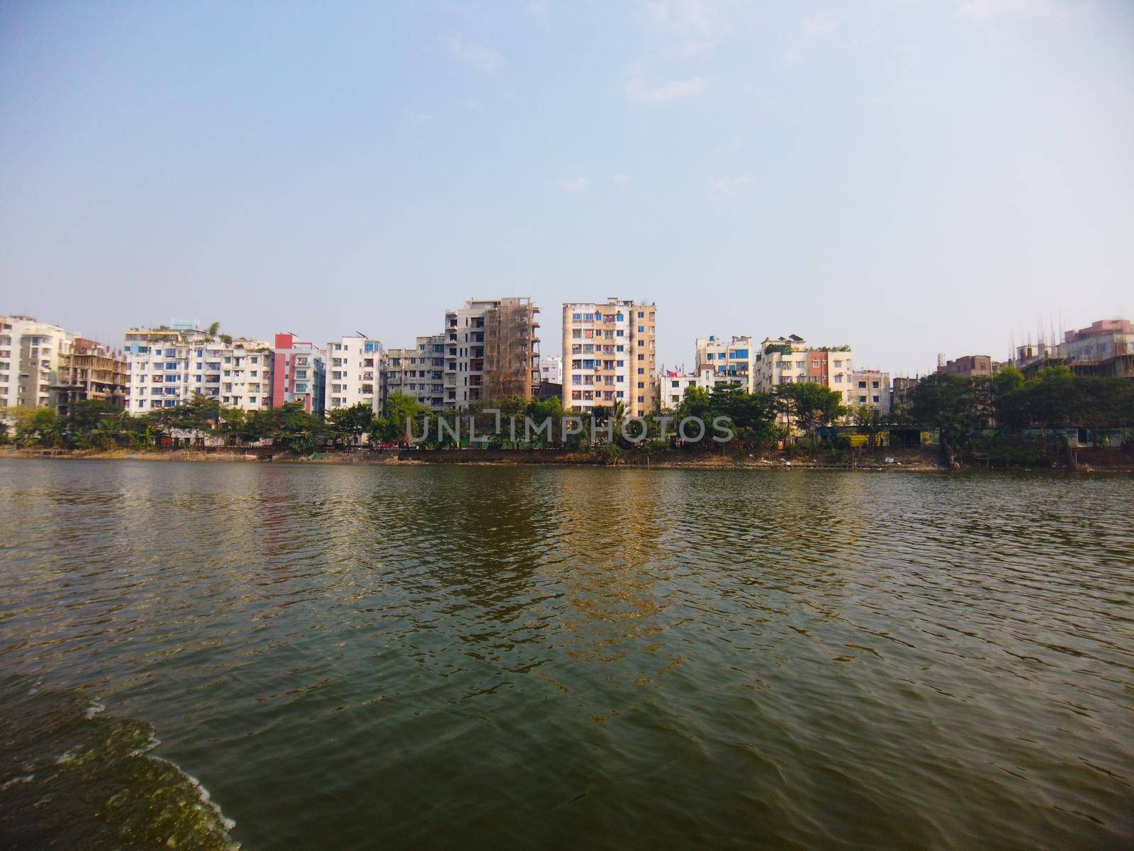 financial and residential buildings in dhaka city in bangladesh,