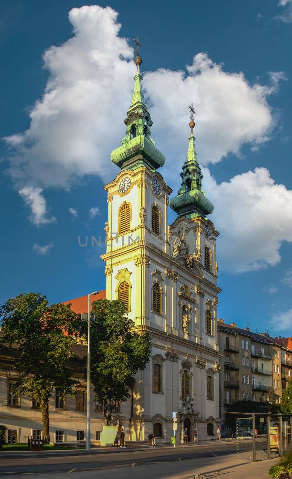 Budapest, Hungary 18.08.2021. Church of st. Anna in Budapest, Hungary, on a sunny summer morning