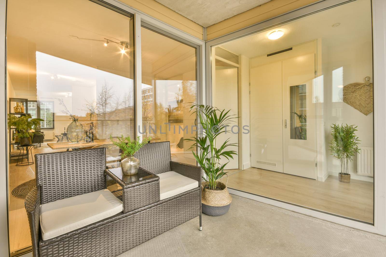 Designed in a minimalistic style room interior