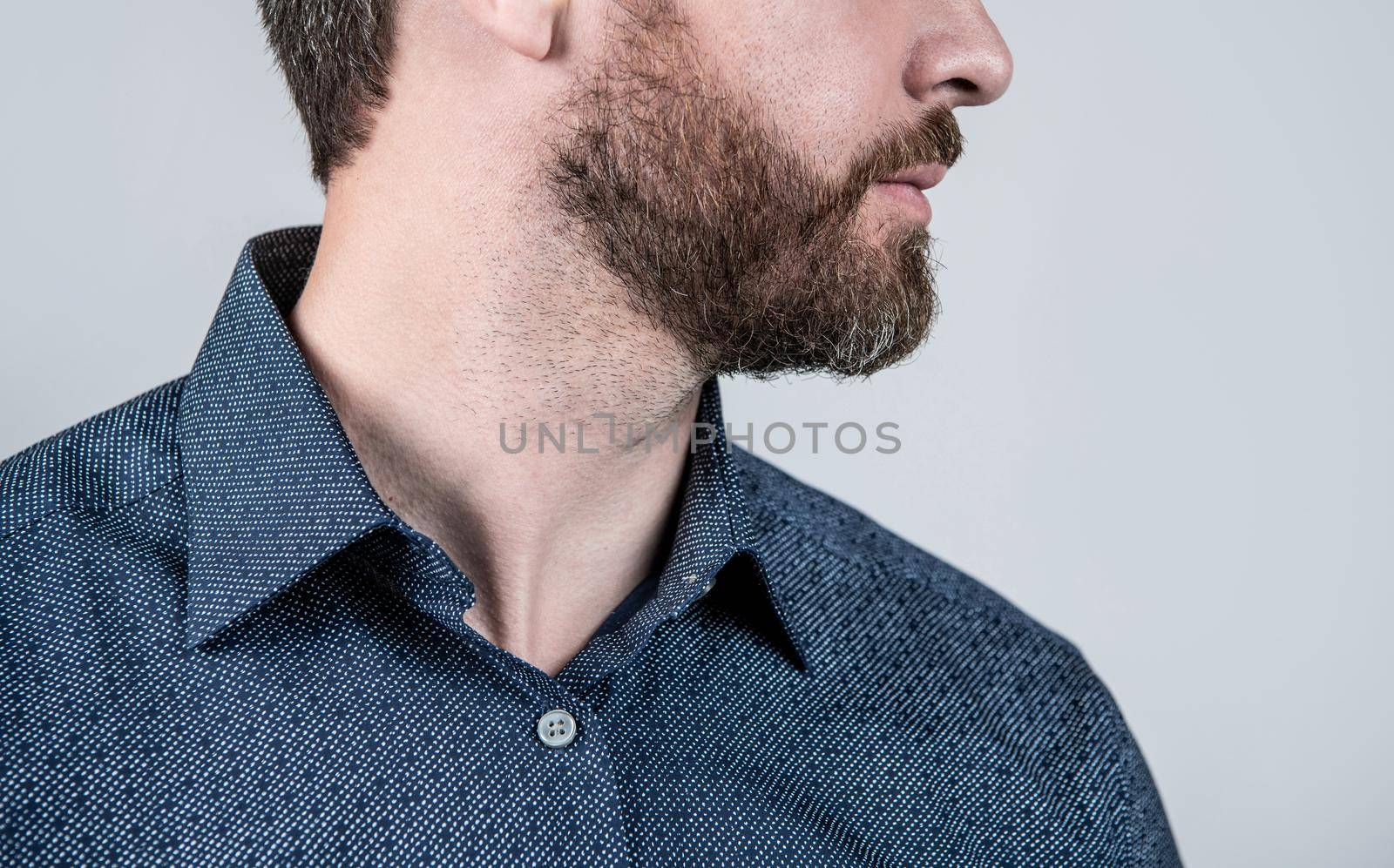 Skin care for a healthy-looking beard. Bearded man cropped view. Mens skin care. Grooming and barbering. Skincare routine. Shaves and facials. Barbershop.