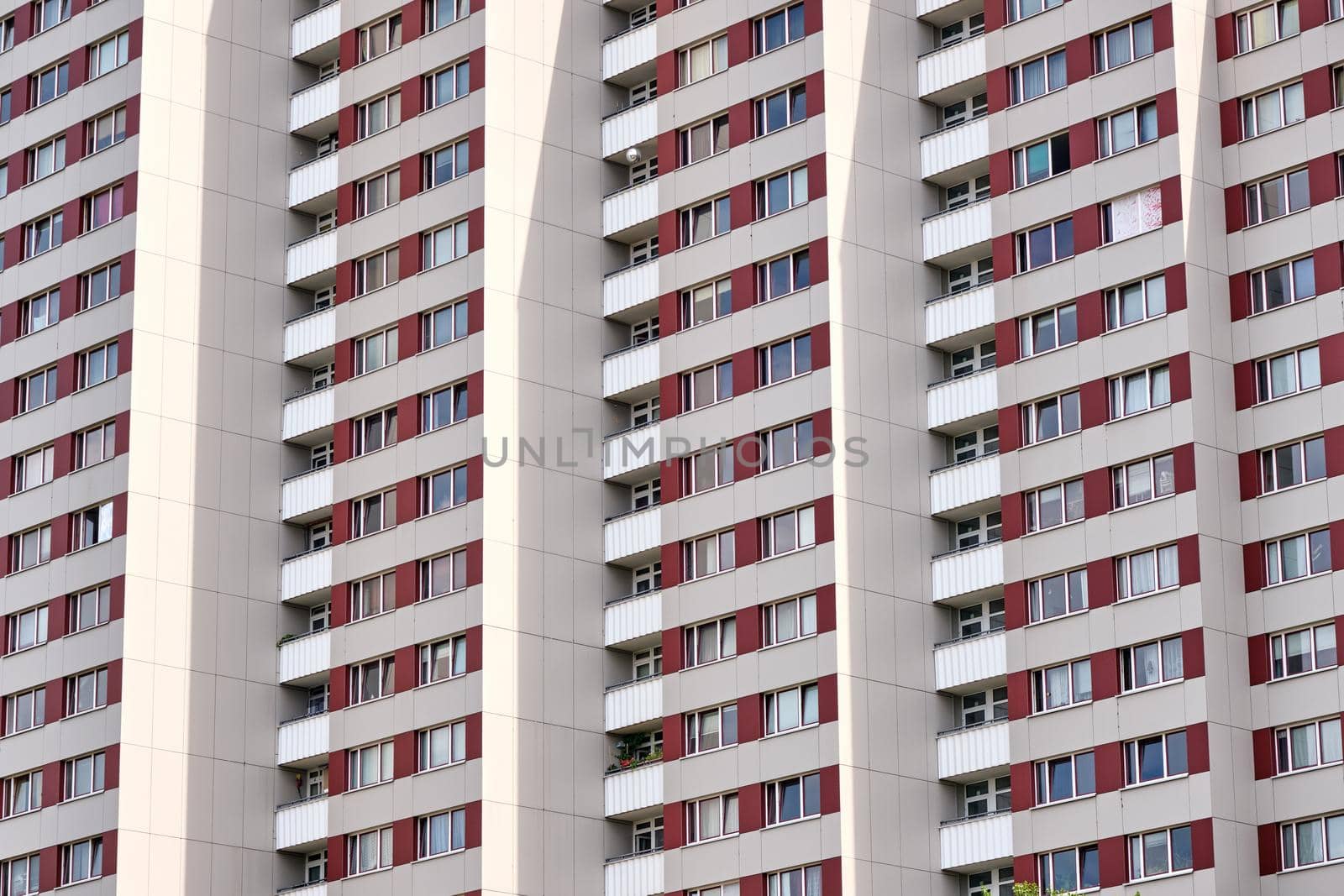 Typical high rise apartment building in the former eastern part of Berlin, Germany