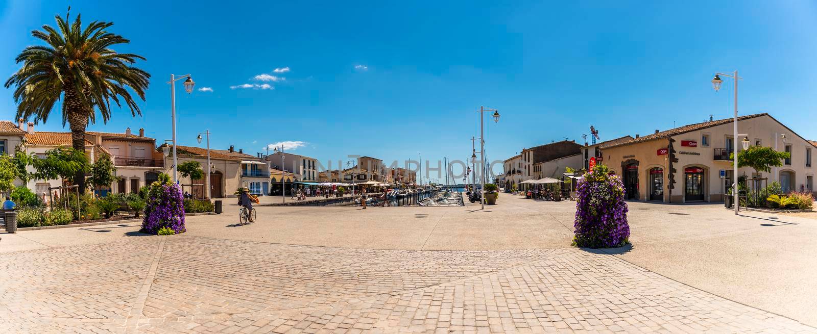 Village of Marseillan in summer, in Hérault in Occitanie, France by Frederic