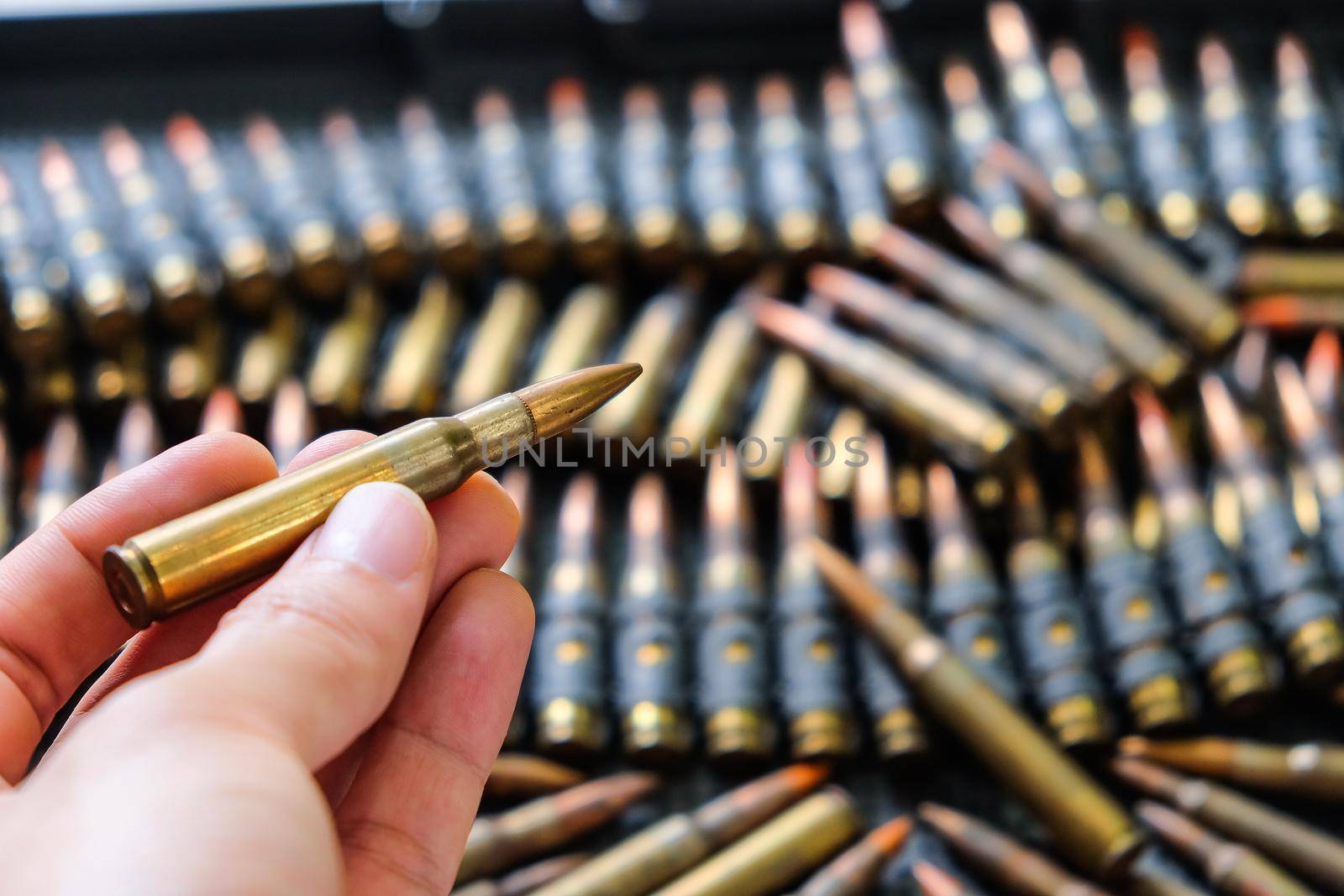 Close up Image of Rifle Bullets