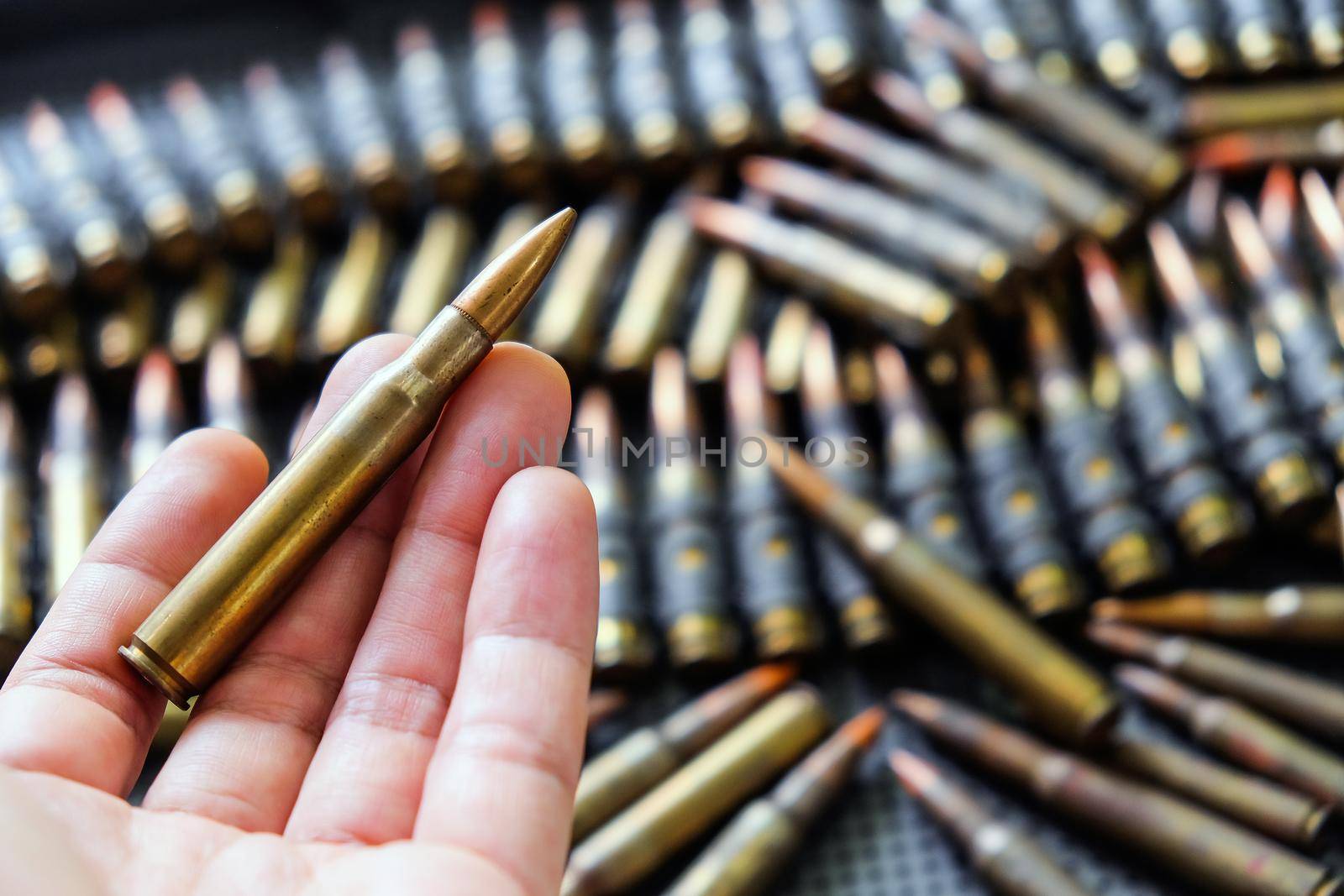 Close up Image of Rifle Bullets