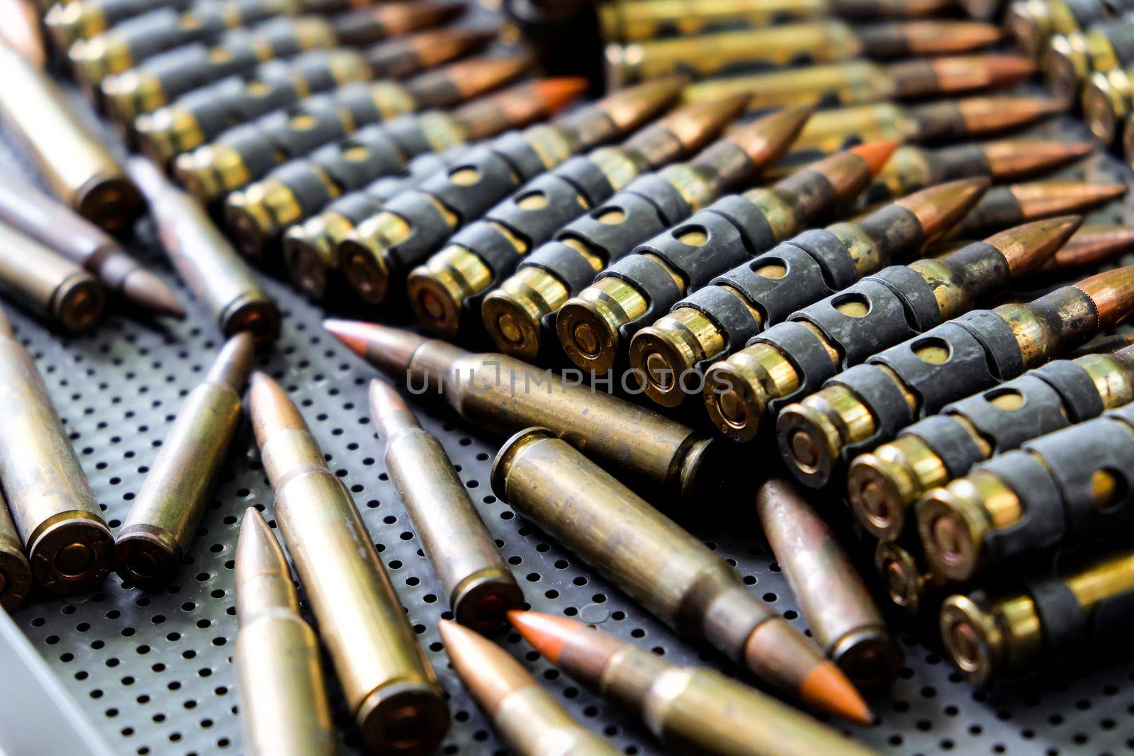 Close up Image of Rifle Bullets