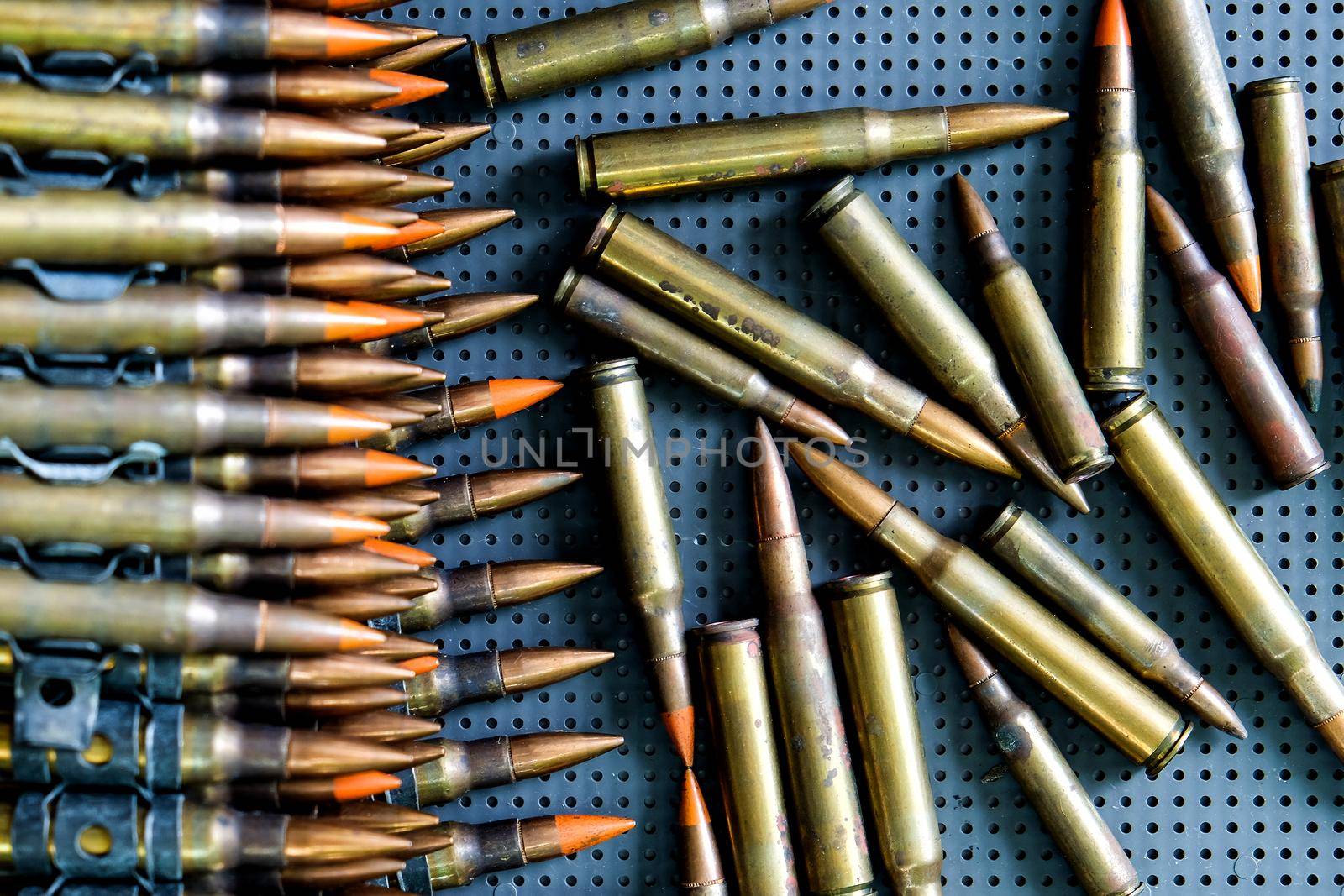 Close up Image of Rifle Bullets