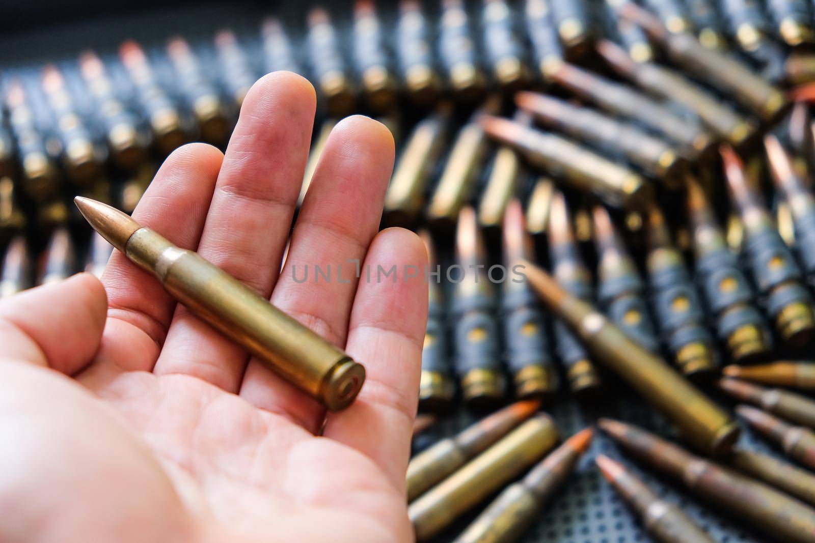 Close up Image of Rifle Bullets