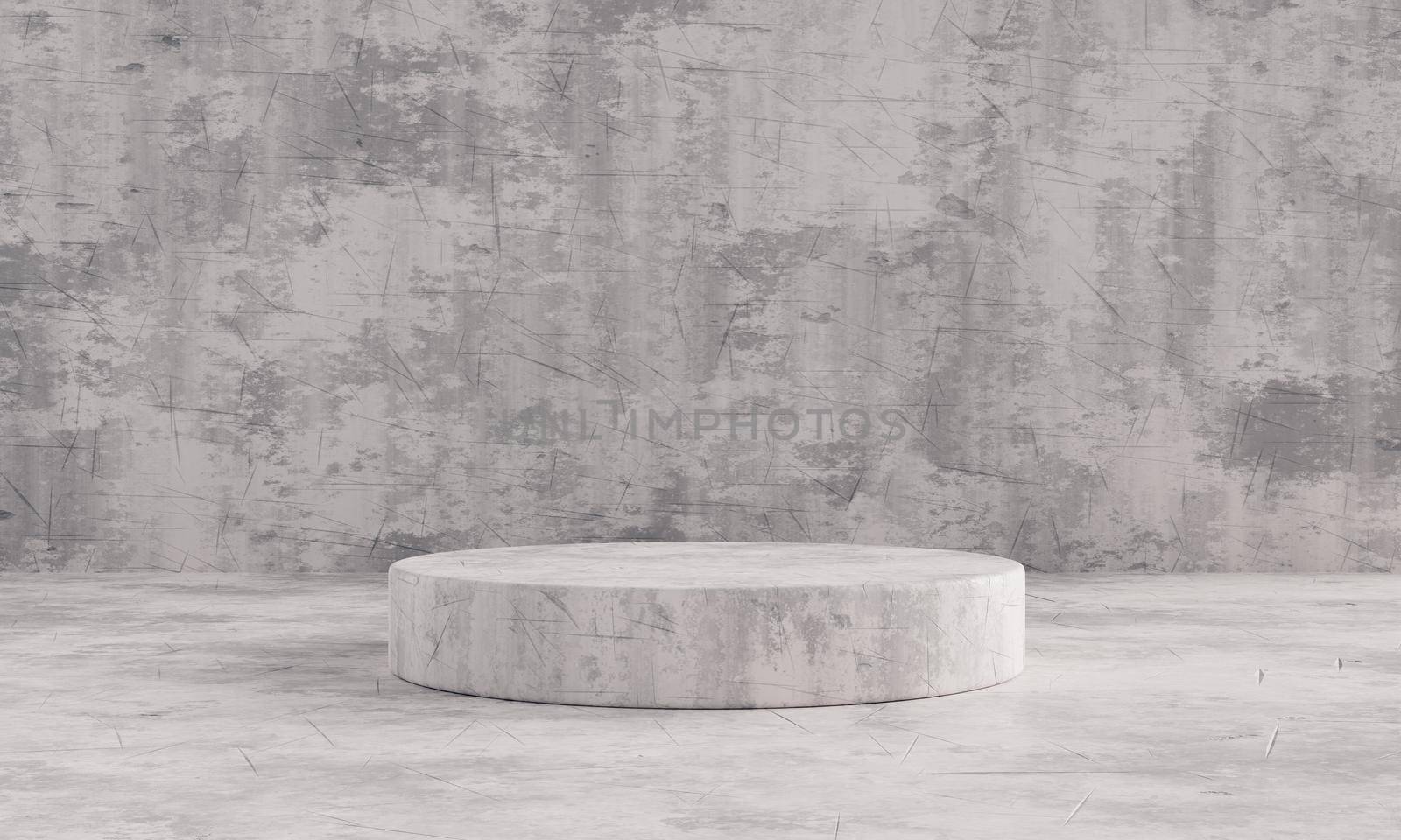 Black and white stone pattern single product stage podium for presentation mockup template. Showroom and abstract interior concept. Geometry exhibition stage mockup concept. 3D illustration rendering