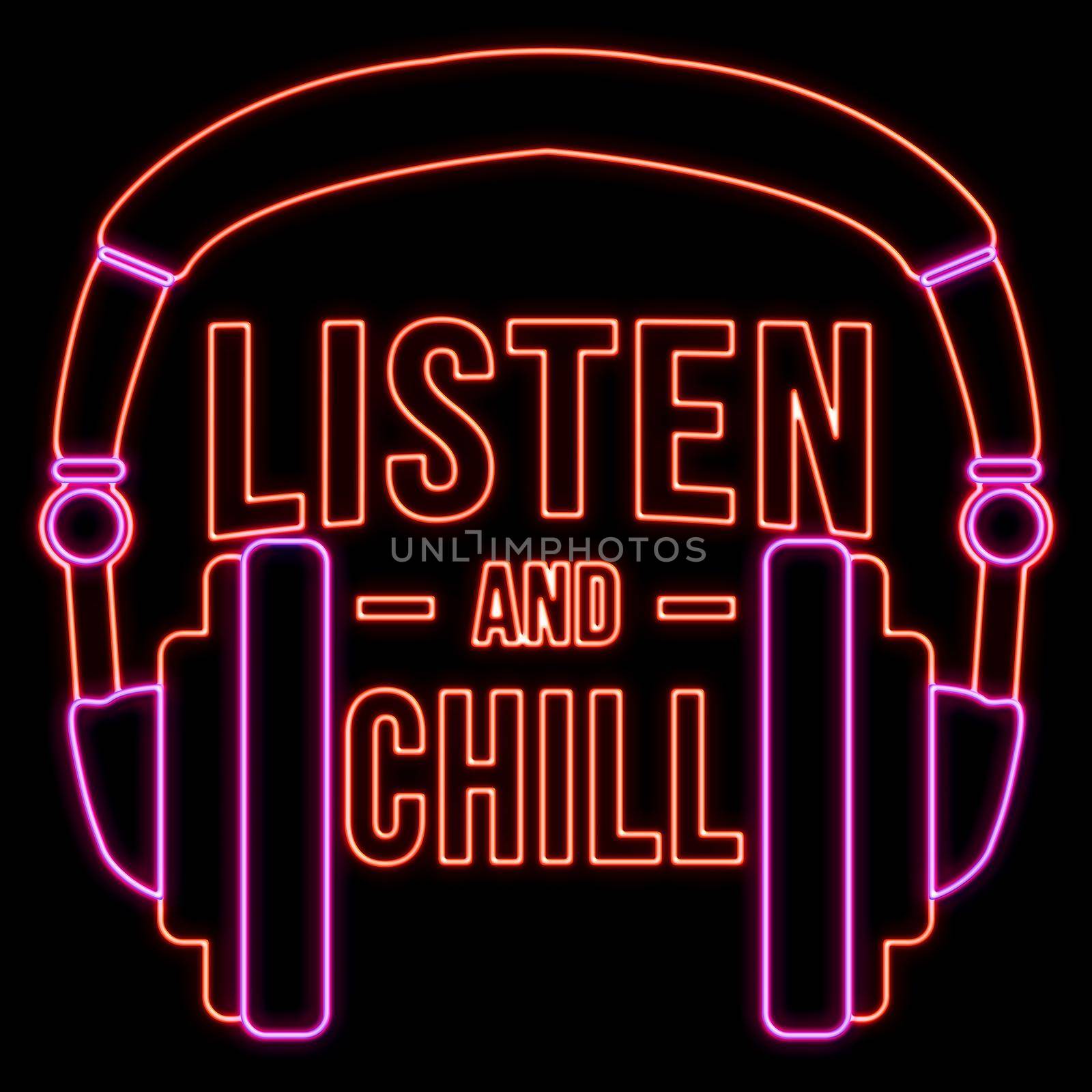 Listen and chill Neon by Bigalbaloo