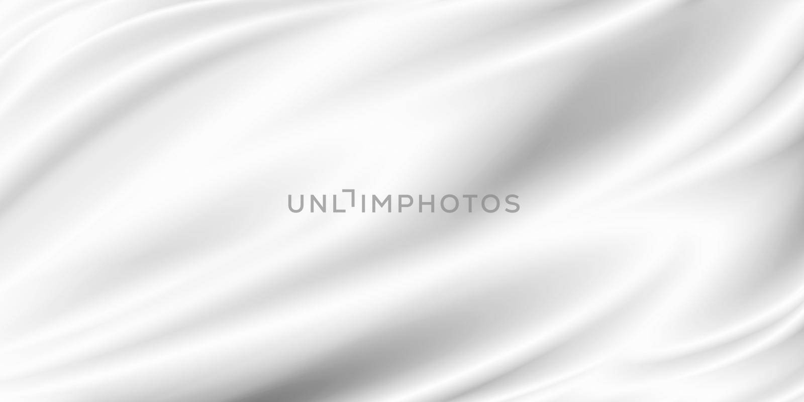 White luxury fabric background with copy space 3D illustration by Myimagine