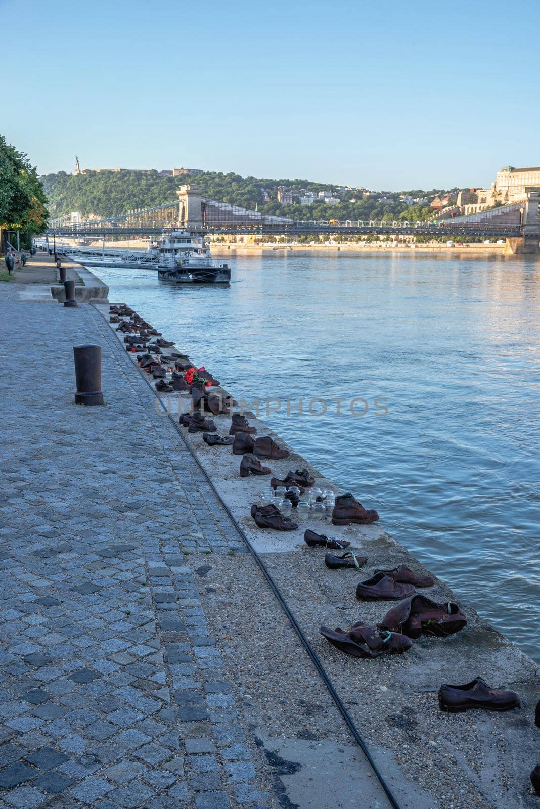 Shoes on the Danube bank in Budapest, Hungary by Multipedia