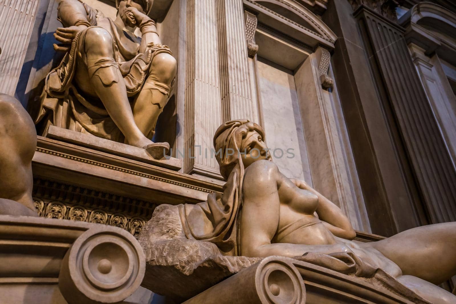 FLORENCE, ITALY, OCTOBER 27, 2015 : interiors and architectural details of Medici chapel, october 27, 2015 in Florence, Italy