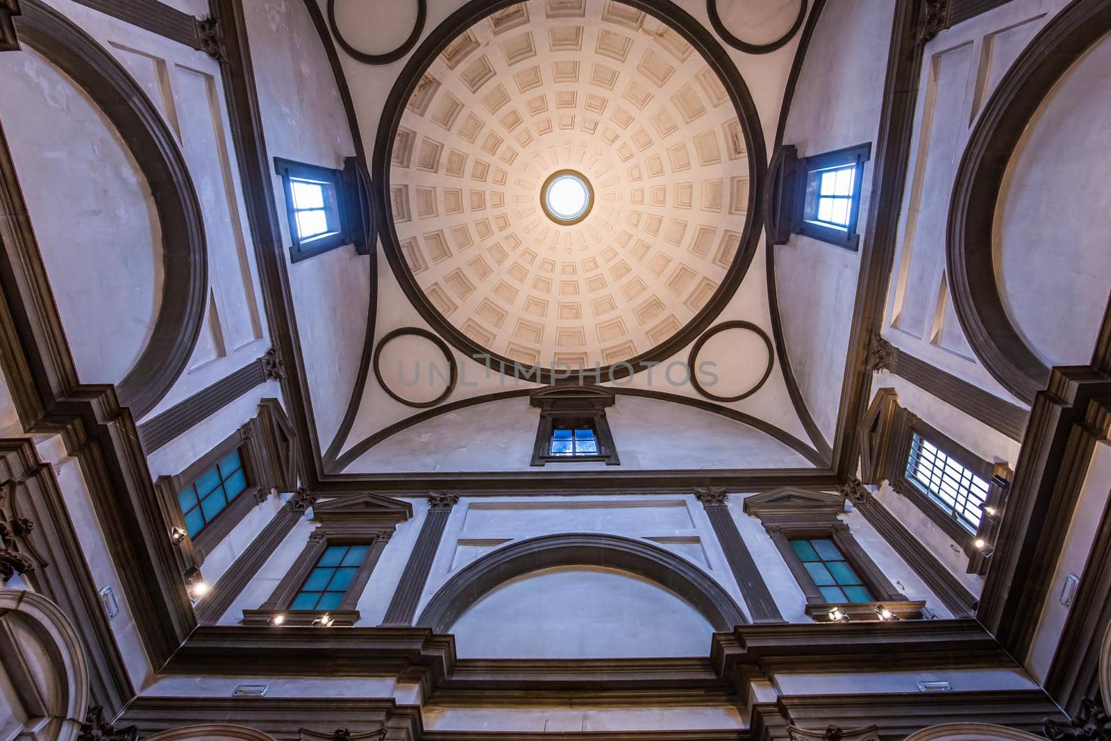 FLORENCE, ITALY, OCTOBER 27, 2015 : interiors and architectural details of Medici chapel, october 27, 2015 in Florence, Italy