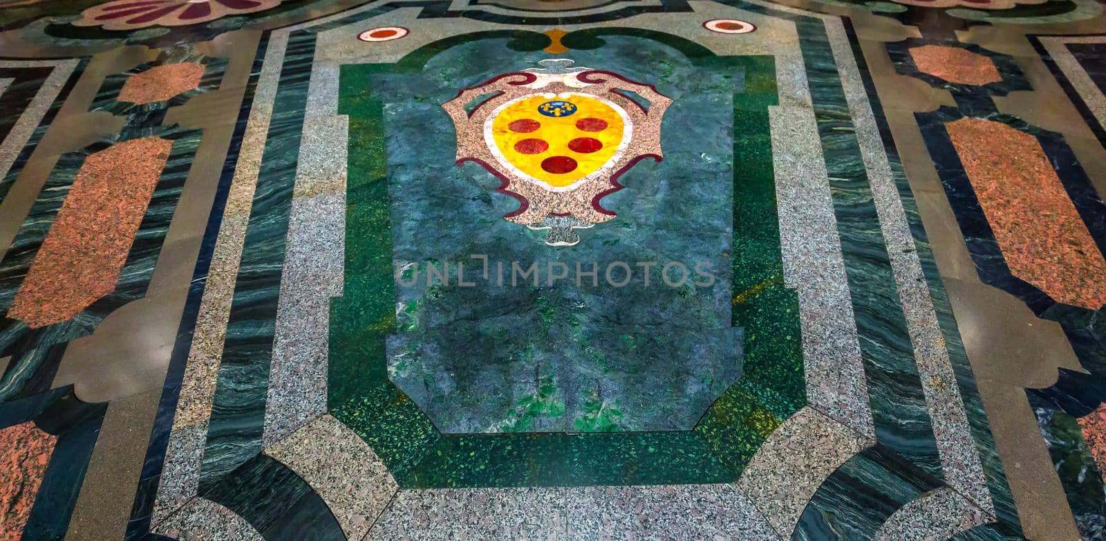 FLORENCE, ITALY, OCTOBER 27, 2015 : interiors and architectural details of Medici chapel, october 27, 2015 in Florence, Italy