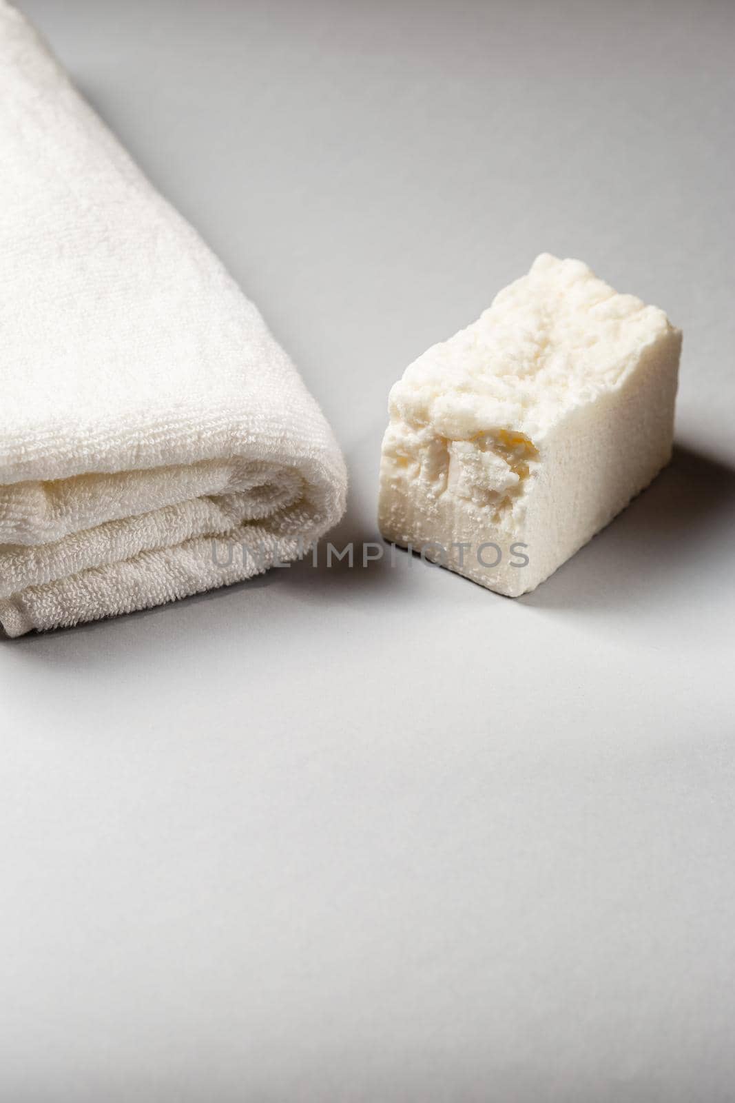 Homemade laundry detergent. Washing solid soap bar. Eco-friendly Sustainable lifestyle concept