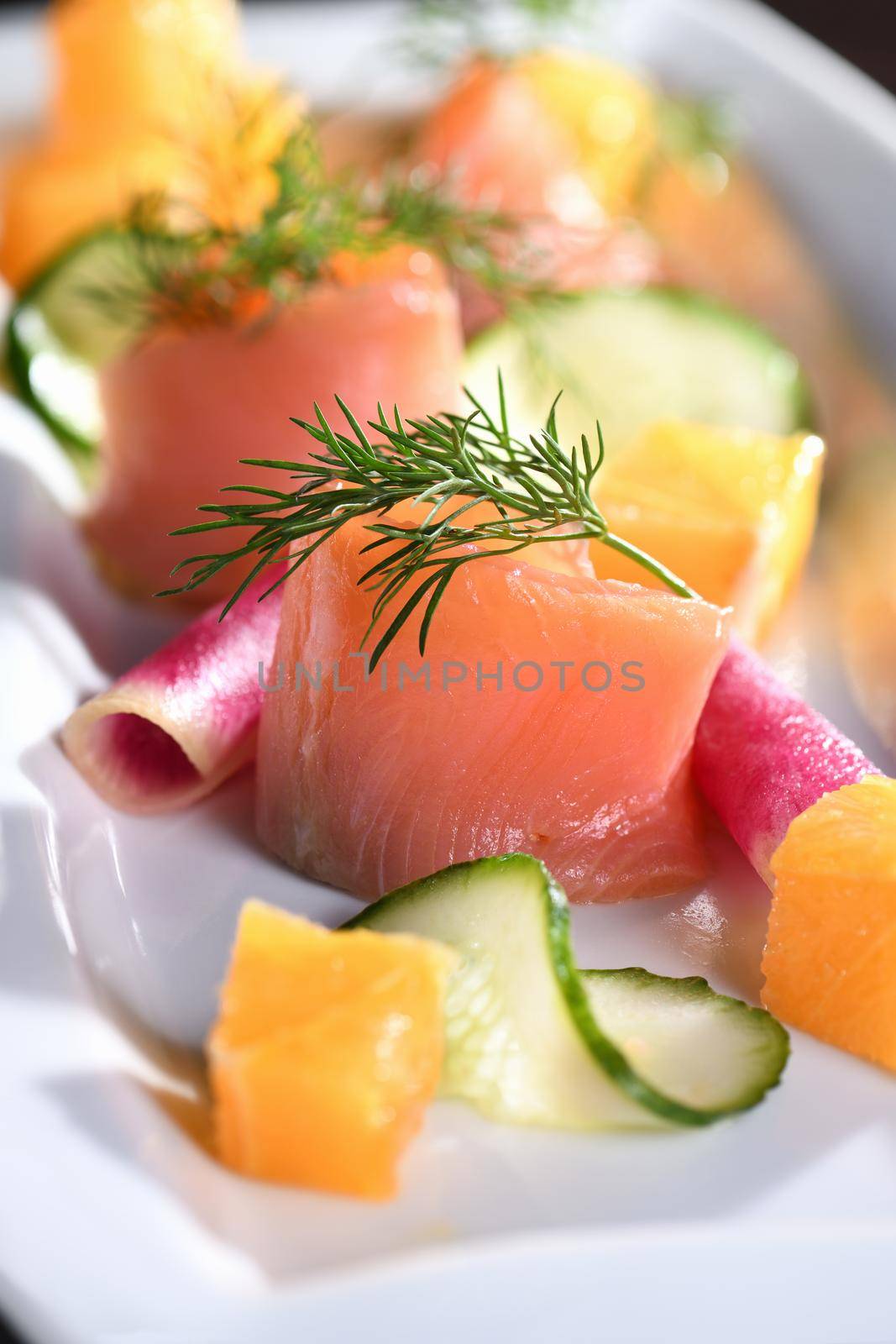 Pickled salmon appetizer by Apolonia