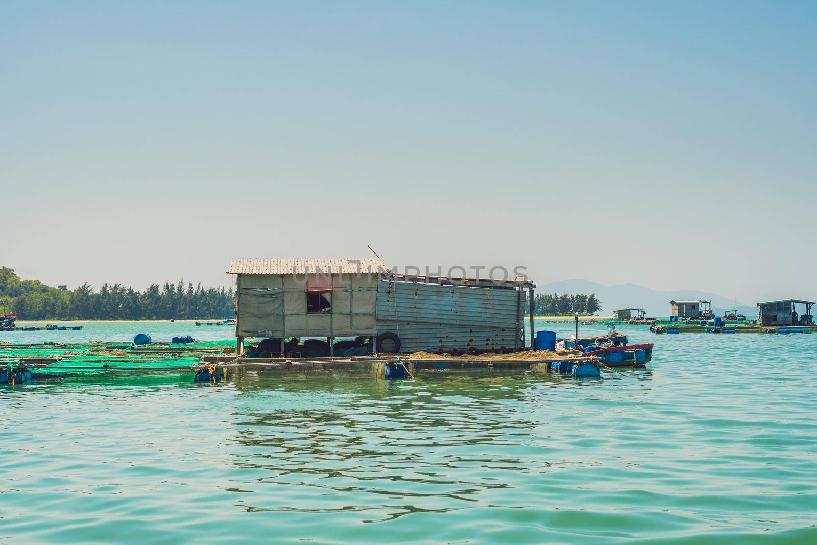 Fisherman's House on water Vietnam by galitskaya