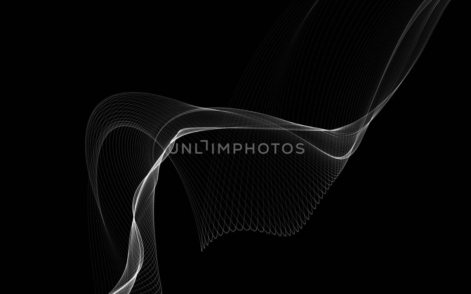 Dark abstract background with a glowing abstract waves, abstract background