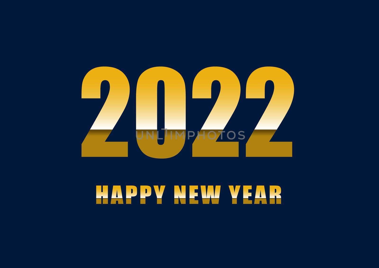 Happy new year 2022 with gradient text by punsayaporn
