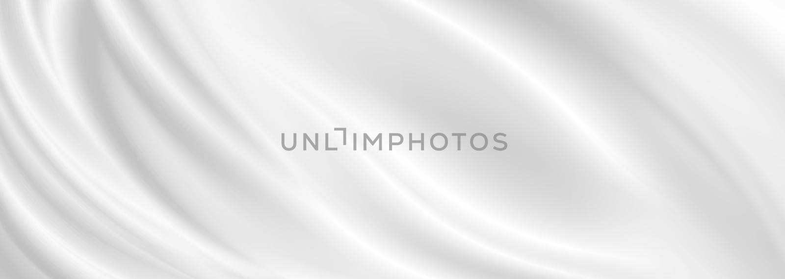 Abstract white fabric background with copy space 3D illustration