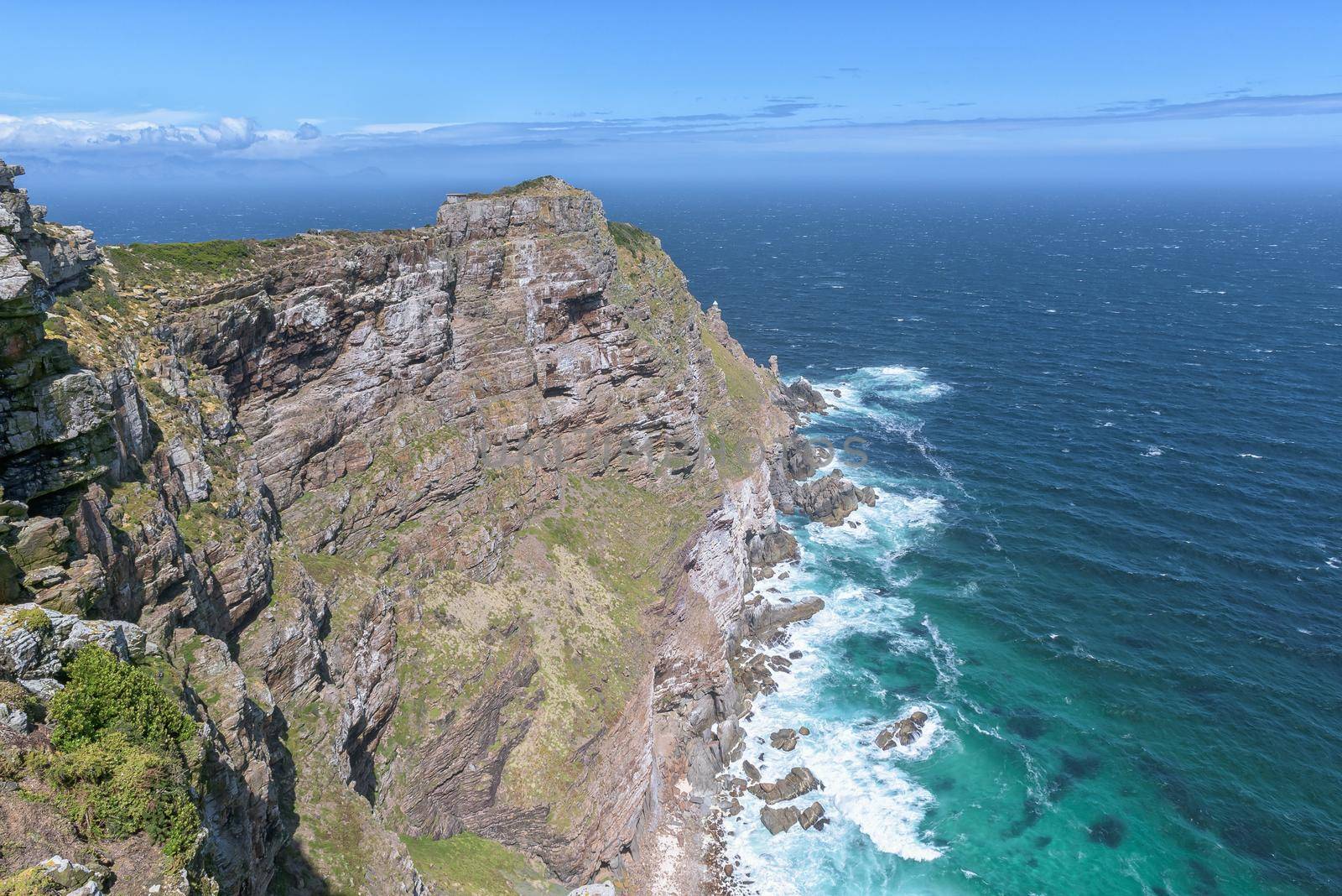 The new lighthouse is visible at Cape Point